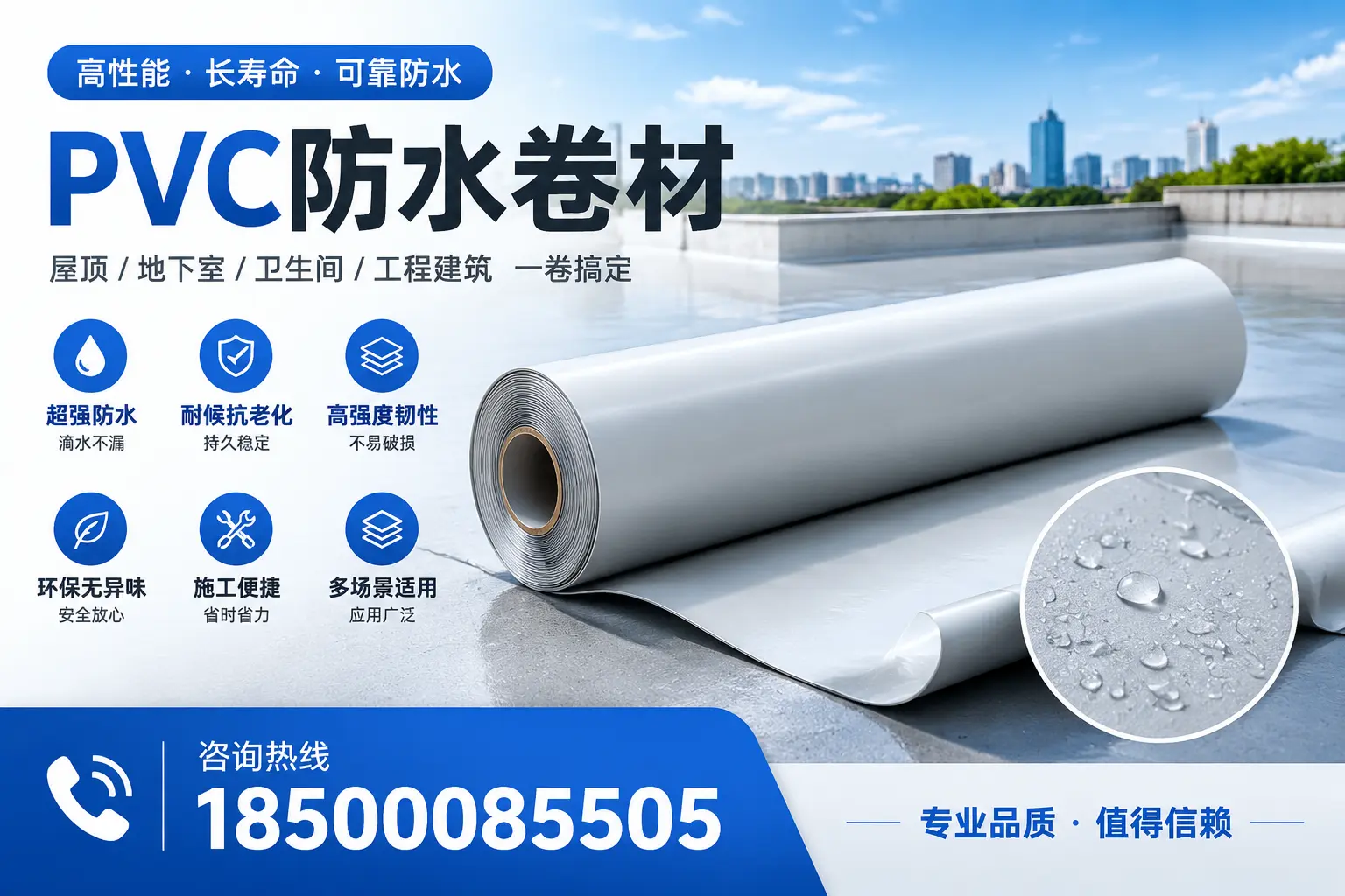 PVC防水卷材的防水效果评测，适合遂宁的科学依据